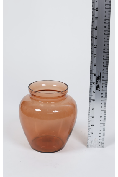 Red Glass Taper Vase